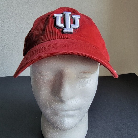 STEVE AND BARRYS Indiana University Fitted Size Large MENS HAT Embroidered Red - Picture 1 of 9